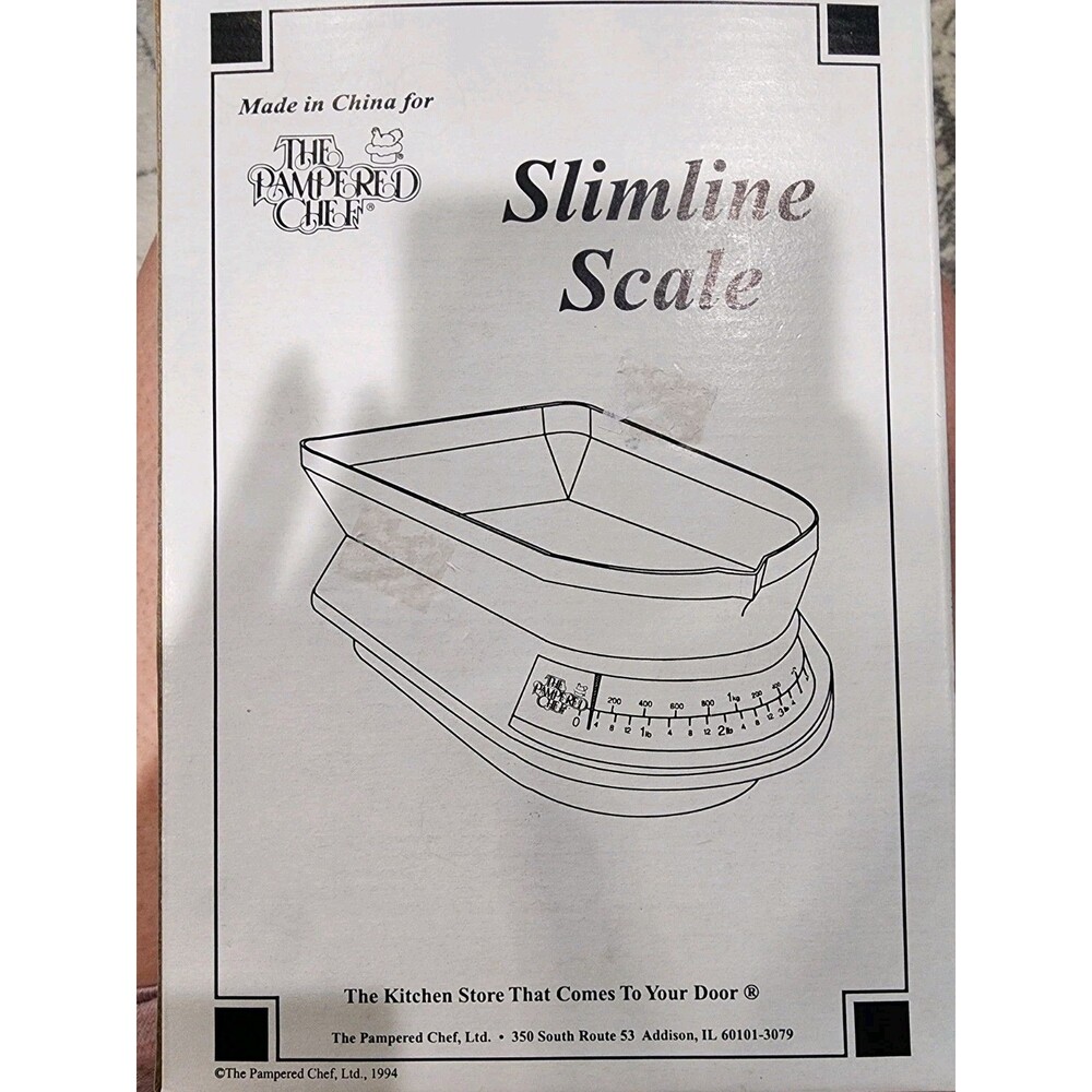 Vintage 1994 Slimline Food Scale by "The Pampered Chef" Kitchen Tool Line 5 lb - Picture 5 of 5
